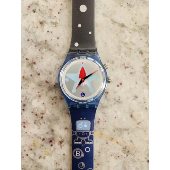 Vintage Swatch Loomi watch "Bleep" GN904. Rare working Loomi backlight. New - Picture 8 of 13